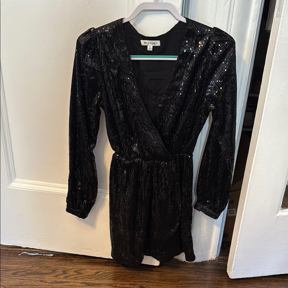 Black Sequin mini Dress